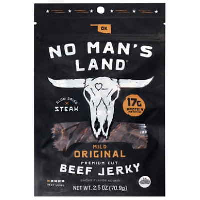 No Mans Land Hot Beef Jerky - 3 OZ - Image 1