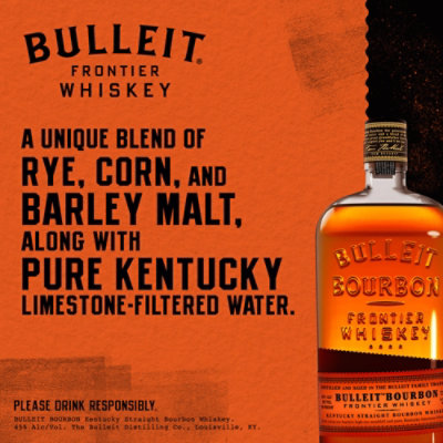 Bulleit Bourbon Whiskey Bottle with a Branded Ceramic Mug - 750 Ml - Image 3