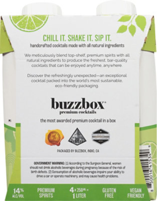 Buzzbox Premium Cocktails Cuban Mojito - 4-200 ML - Image 5
