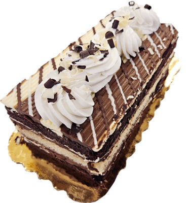 Cakerie Triple Chocolate Tiger Square Cake With Fruit - EA - Image 1