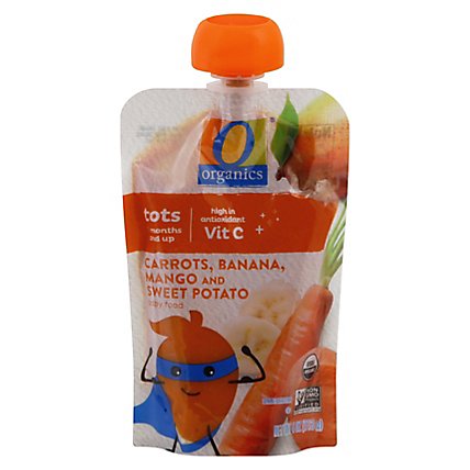 O Organics Baby Food Carrots Banana Mango Sweet Potato Pouch - 4 OZ - Image 3