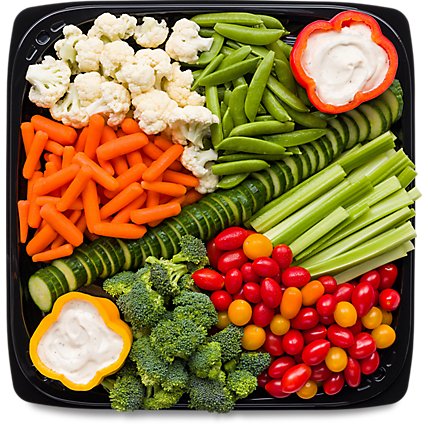 Vegetable & Dip Tray 16 Inch - Each - Image 1