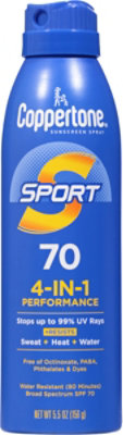 Coppertone Sport Spray SPF 70 - 5.5 Oz - Image 2