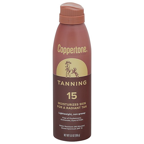 Coppertone Tanning Spray SPF 15 - 5.5 Oz