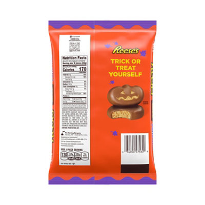 Reeses Milk Chocolate Snack Size Peanut Butter Pumpkins Halloween Candy Bag - 9.6 Oz - Image 2