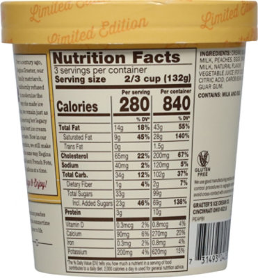 Graeters Limited Edition Summer Peach Handcrafted Ice Cream - 16 Oz - Image 5