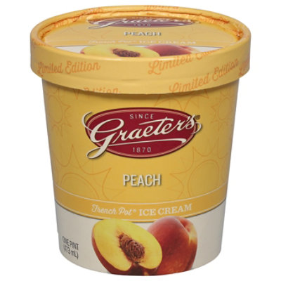 Graeters Limited Edition Summer Peach Handcrafted Ice Cream - 16 Oz - Image 1