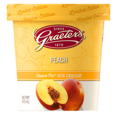 Graeters Limited Edition Summer Peach Handcrafted Ice Cream - 16 Oz - Image 1