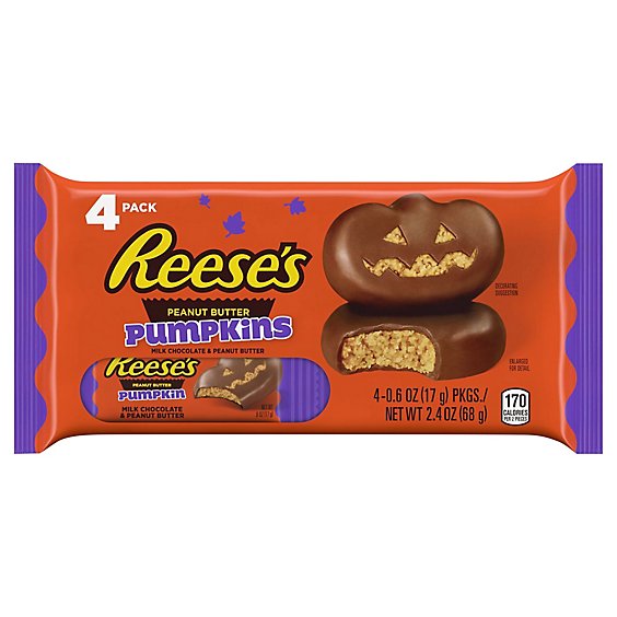 Reese's Peanut Butter Pumpkin Chocolate Candy - 4-2.4 Oz