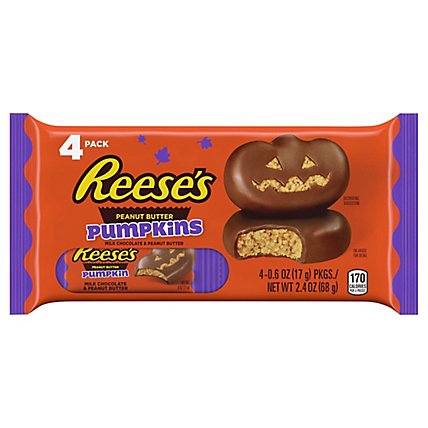 Reese's Peanut Butter Pumpkin Chocolate Candy - 4-2.4 Oz - Image 1