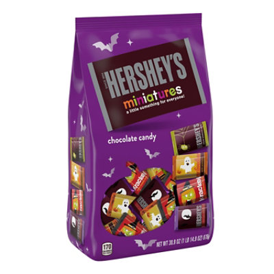 Hersheys Miniatures Assorted Chocolate Halloween Candy Bulk Bag - 30.9 Oz - Image 1