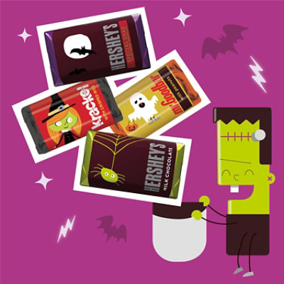 HERSHEY'S Miniatures Assorted Chocolate Halloween Candy Bulk Bag - 30.9 Oz - Image 3
