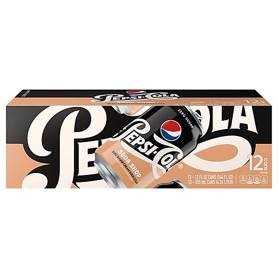 Pepsi Zero Sugar Shop Cream Soda Cans - 12-12 Fl. Oz.