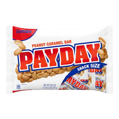 Payday Peanut Caramel Snack Size Halloween Candy Jumbo Bag - 20.3 Oz - Image 1