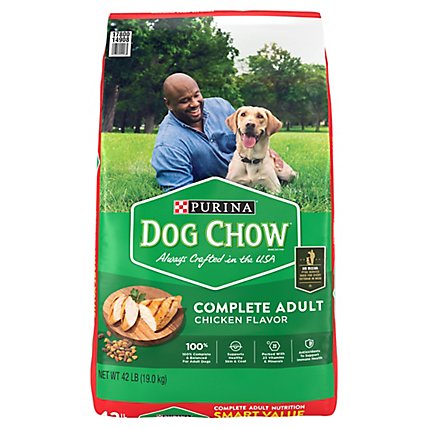 Purina Dog Chow Complete Adult With Real Chicken Dry Dog Food Bag - 42 Lb - Image 1