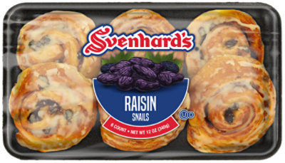 Svenhard's Raisin Snails 6 Count - 12 Oz - Image 1