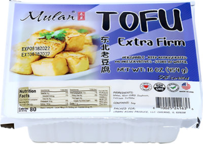 Mulan Extra Firm Tofu - 16 Oz - Image 1