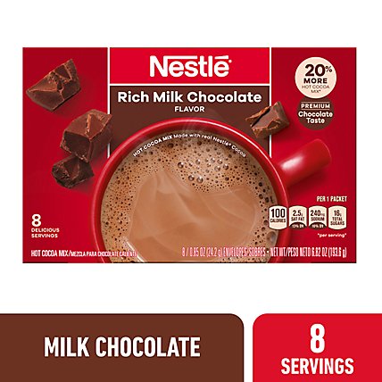 Nestle Hot Cocoa Mix Rich Milk Chocolate Carton - 6.829 Oz - Image 2