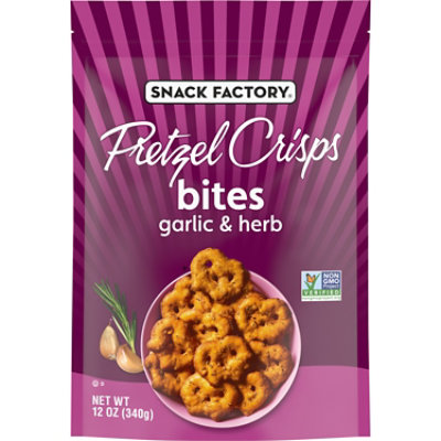 Snack Factory Garlic & Herb Pretzel Crisps - 12 Oz - Image 1