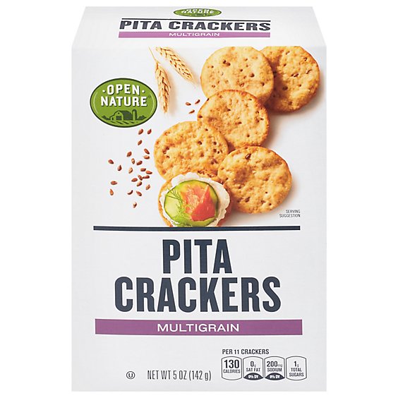 Open Nature Multigrain Pita Crackers - 5 Oz