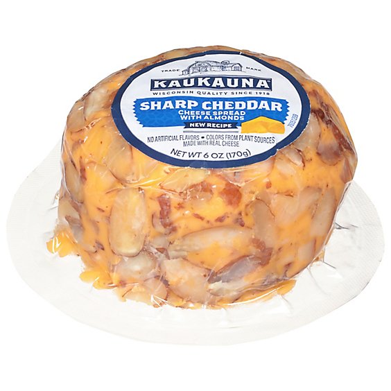 Kaukauna Sharp Cheddar Spreadable Cheese with Almonds - 6 Oz