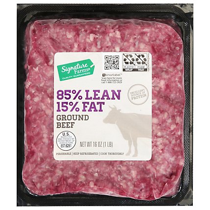 Signature Farms 85% Lean 15% Fat Ground Beef - 16 Oz - Image 3