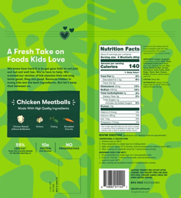 Kidfresh Chicken Meatballs - 16.45 Oz - Image 3