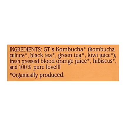 GT's Synergy Organic Blood Orange Kombucha - 16 Fl. Oz. - Image 5