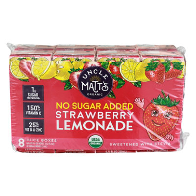 Uncle Matt's Organic Strawberry Lemonade Juice Box - 8-54 Fl. Oz. - Image 3