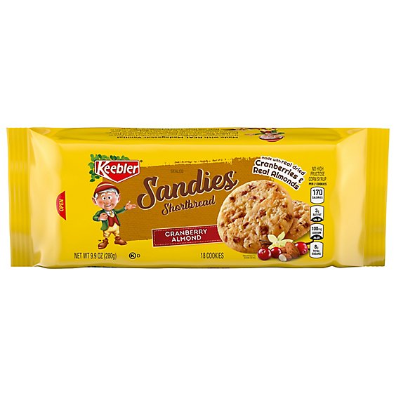 Keebler Sandies Cranberry Almond Shortbread - 9.9 Oz