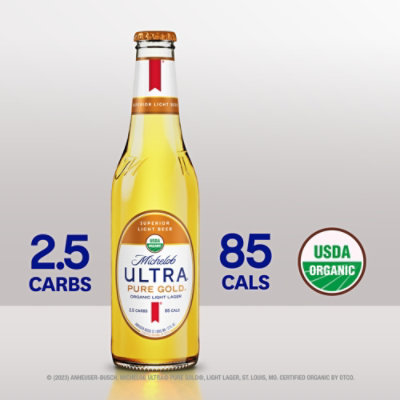 Michelob ULTRA Pure Gold Organic American Lager Beer in Bottles - 12 - 12 Fl. Oz. - Image 4
