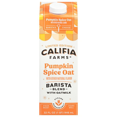 Califia Farms Pumpkin Spice Barista Blend Oat Creamer - 32 Fl. Oz. - Image 3