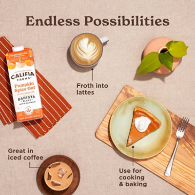 Califia Farms Pumpkin Spice Barista Blend Oat Creamer - 32 Fl. Oz. - Image 5