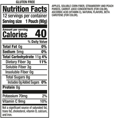 Mott's Mighty Strawberry Peach Applesauce In Clear Pouches - 12-3.2 Oz - Image 4