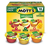 Mott's Applesauce Variety Pack In Cups - 18-4 Oz
