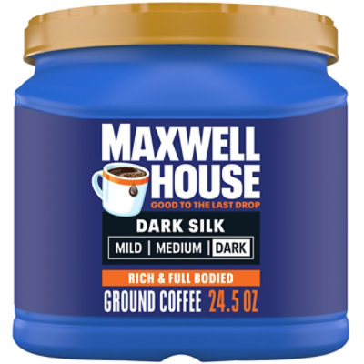 Maxwell House Dark Silk Dark Roast Ground Coffee Canister - 24.5 Oz ...