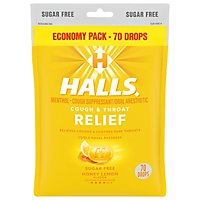 Halls Honey Lemon Sugar Free Cough Drops - 70 Count - Image 2