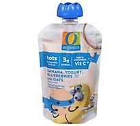 O Organics Baby Food Banana Yogurt Blueberries Oats Pouch - 4 OZ
