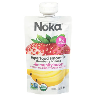 Noka Organic Banana Strawberry Fruit Smoothie - 4.22 Oz - Image 3