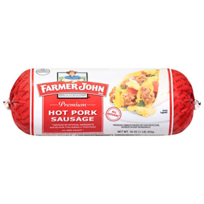 Farmer John Pork Sausage Roll Hot - 16 Oz - Image 1