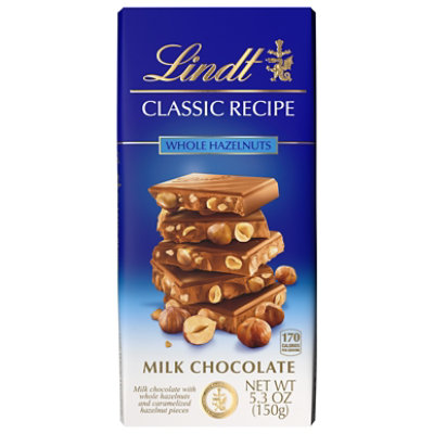 Lindt CLASSIC RECIPE Whole Hazelnut Milk Chocolate Candy Bar - 5.3 Oz - Image 1