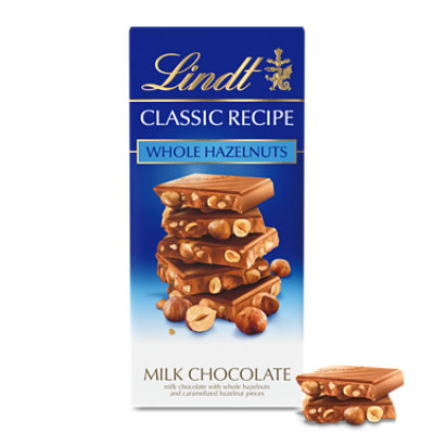 Lindt CLASSIC RECIPE Whole Hazelnut Milk Chocolate Candy Bar - 5.3 Oz - Image 1