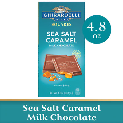 Ghirardelli Sea Salt Caramel Milk Chocolate Squares Bar - 4.8 Oz - Image 1