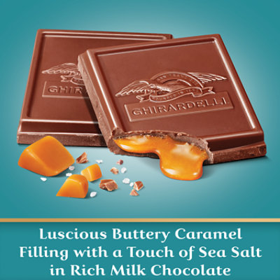 Ghirardelli Sea Salt Caramel Milk Chocolate Squares Bar - 4.8 Oz - Image 2