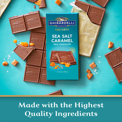 Ghirardelli Sea Salt Caramel Milk Chocolate Squares Bar - 4.8 Oz - Image 5