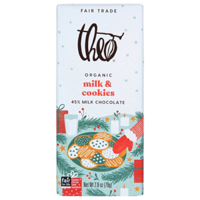 Theo Milk And Cookie Chocolate Bar - 2.8 Oz - Image 3