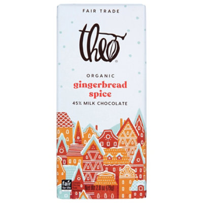 Theo Gingerbread Spice Chocolate Bar - 2.8 Oz - Image 3