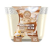 Glade Marshmallow Irish Cream 3 Wick Scented Candle - 6.8 Oz