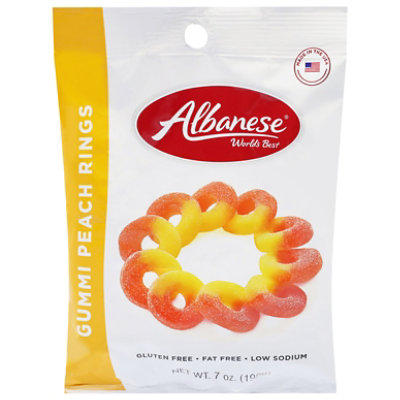 Albanese Gummi Peach Rings - 7 Oz