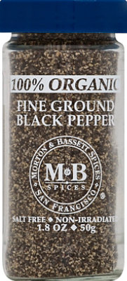 Morton & Bassett Fine Ground Black Pepper - 1.8 Oz - Image 2